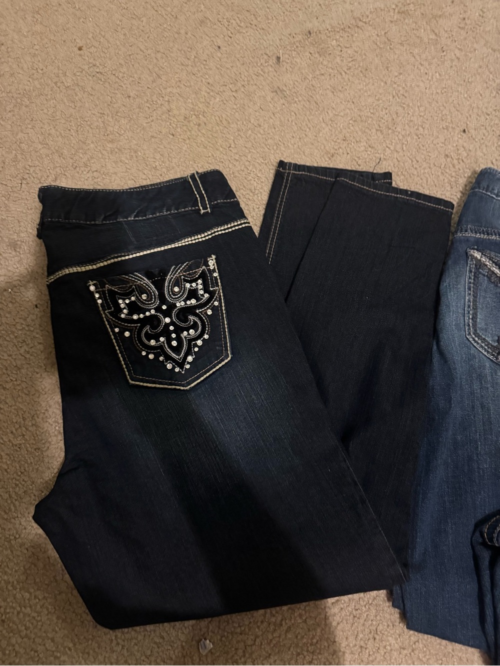 Lane Bryant Dark Wash Blue Women’s Jeans - Assorted Back Pocket Styles - Picture 2 of 3